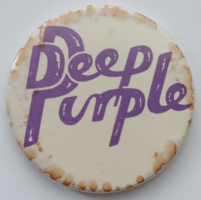 Deep Purple Original Vintage Pin Button Badge 1980's.     EB3-5