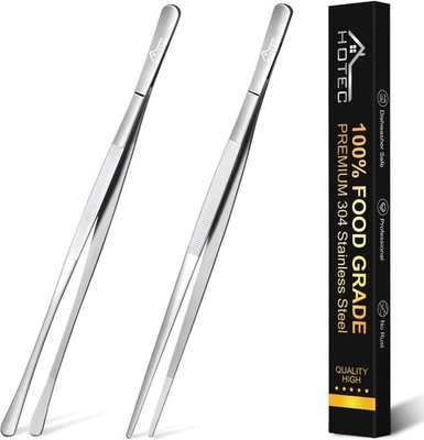Kitchen Tweezers Tongs Stainless Steel Professional Chef Tweezers Set of