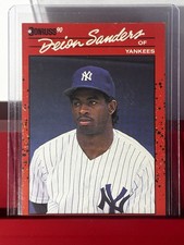 1990 Donruss Deion Sanders #427 Rookie Base Set New York Yankees Baseball Card