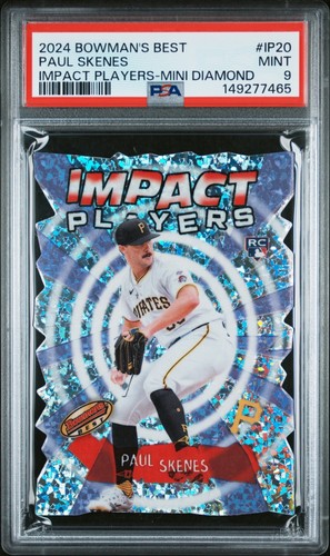 2024 Paul Skenes Impact Players Mini Diamond Refract RC PSA 9 Pittsburgh Pirates
