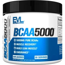 EVL BCAA5000 Amino Acids Powder 1 Ounce Pre and Post Workout Recovery Drink