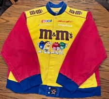 Vintage 1990s M&Ms Racing Ernie Irvan #36 NASCAR Jacket by JH Design RARE 4XL