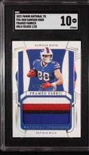 Dawson Knox 2022 Panini National Treasures Framed Fabric Holo Silver 1/25 SGC 10