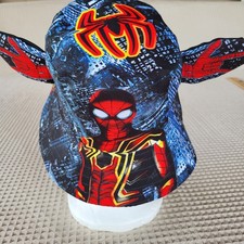 Spiderman Bucket Hat Moving Pop Up Ears Marvel Comics Outdoor Pool KIds Sun Hat