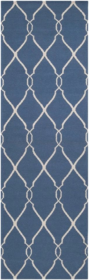 2x8 Carpet Blues All-Over Hand Knotted Shapes Runner FAL-1011 - Aprx 2'6"x8' - Image 2 of 3