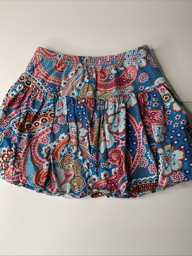 Hanna Andersson Size 110 (5) Paisley Floral Lined Bubble Skirt Elastic Waist