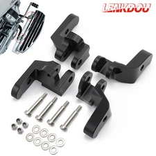 Black Driver Floorboard Relocation Kit For Harley Electra Street Glide Road King