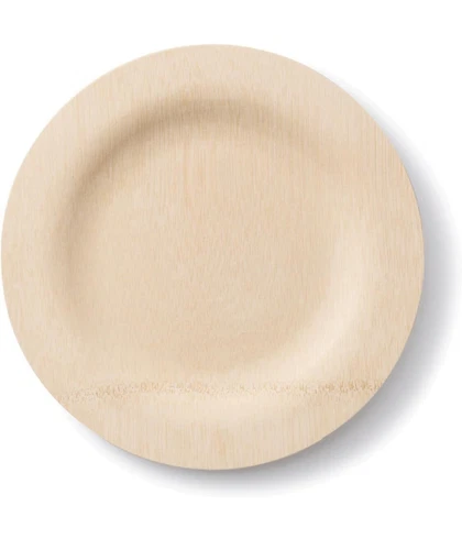 Pack Of 100 Bamboo Veneerware 9” Round Plate 060700 Organic Eco Friendly