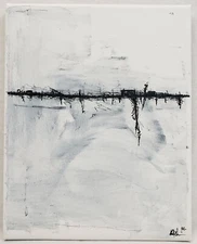 No.464 Original Abstract Modern Minimal Landscape Ink Drawing By K.A.Davis 