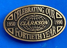 Vintage 1990 Clarkston - 14th year celebration belt buckle by Rainbow Medals