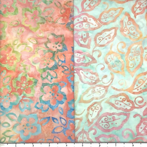 Lote 10 Cuartos de Grasa Color: Azul Naranja #2 Tela Batik Lunn FQ Pack 100% Algodón - Imagen 6 de 7