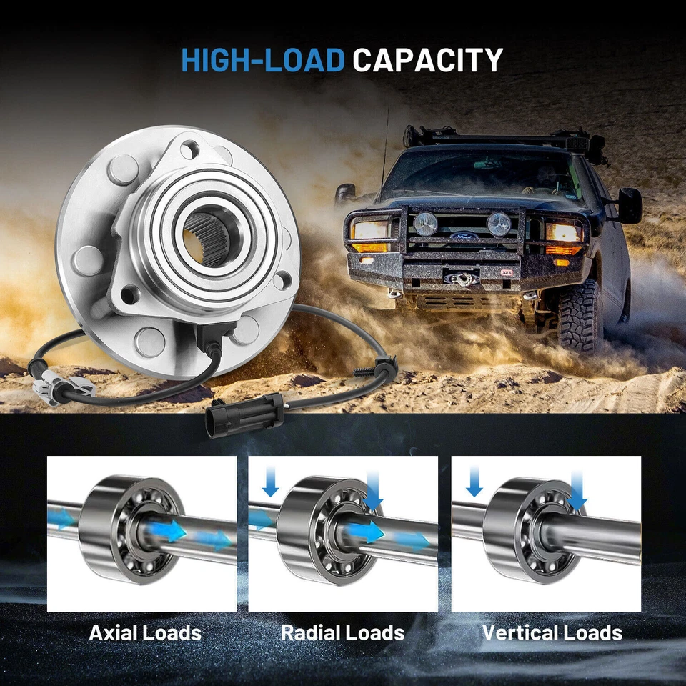 For 99-06 Chevy GMC Silverado Sierra 1500 Tahoe 4WD Front Wheel Bearing Hub Pair Foto 4 de 4