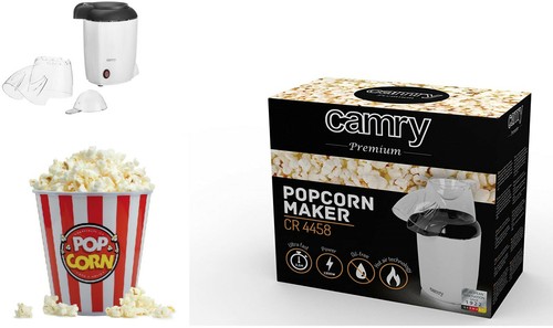 POPCORN Macchina pop corn ad aria calda SENZA OLIO o burro per CASA 1200W FESTE - Foto 3 di 5