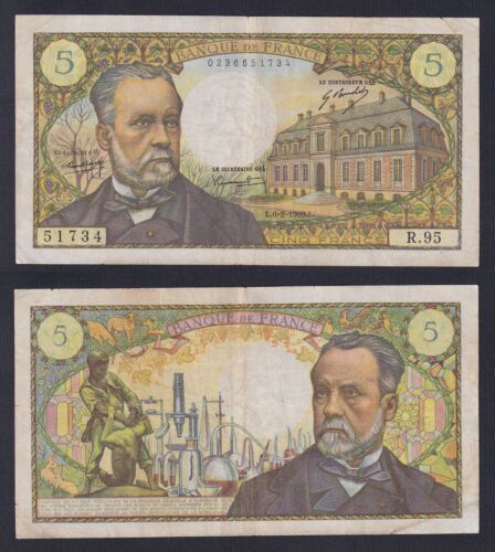 Banknotes France 5 Francs Pasteur 1969 P 146b BB / VF A-06 - Picture 1 of 1