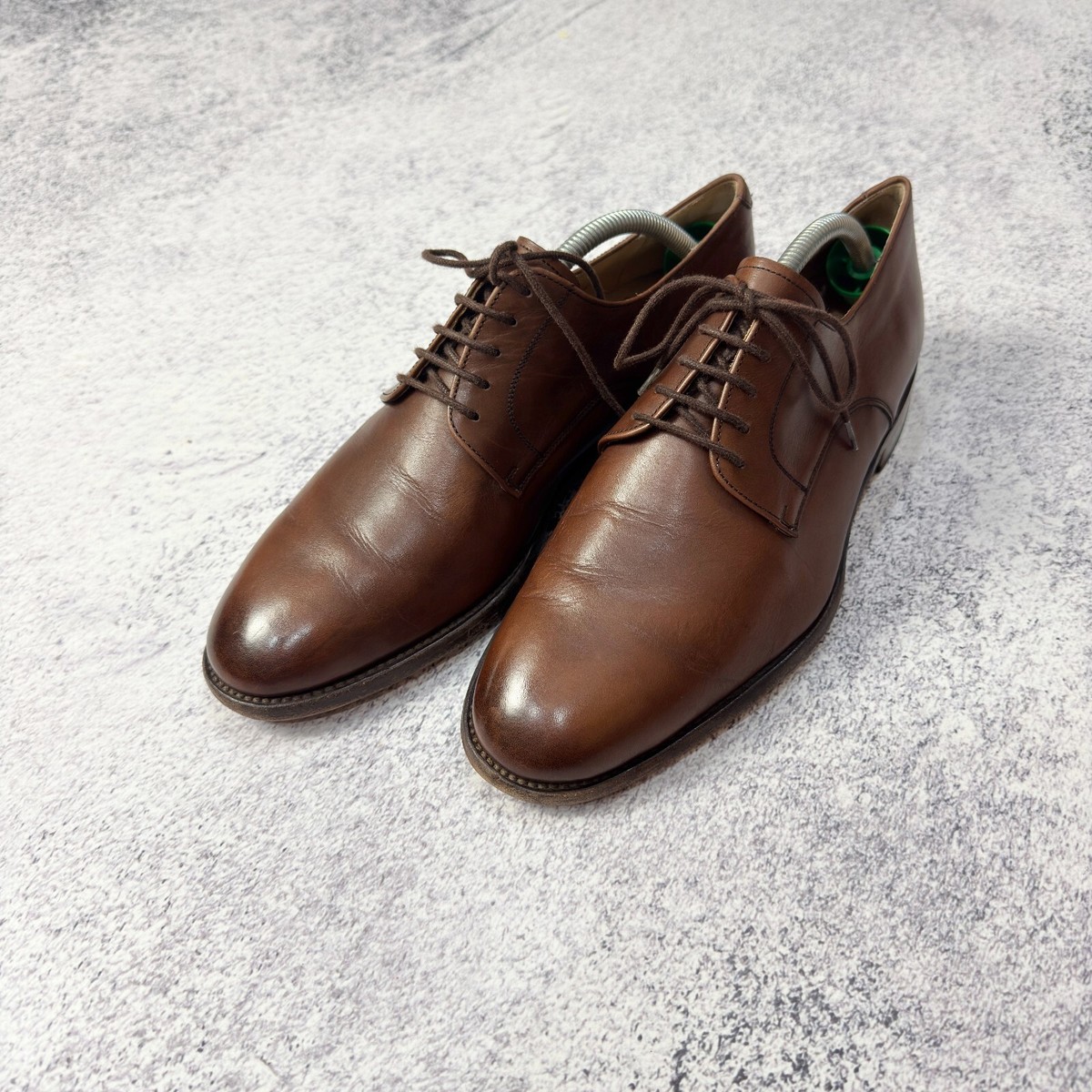 Shoepassion The Berlin Shoe Brand Brown Polished Leather Derby 5551 Men Size 10 s-l1200.jpg main image 4