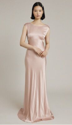 Ghost Olivia Blush Boudoir Pink Satin Cowl Back Wedding/Bridesmaid