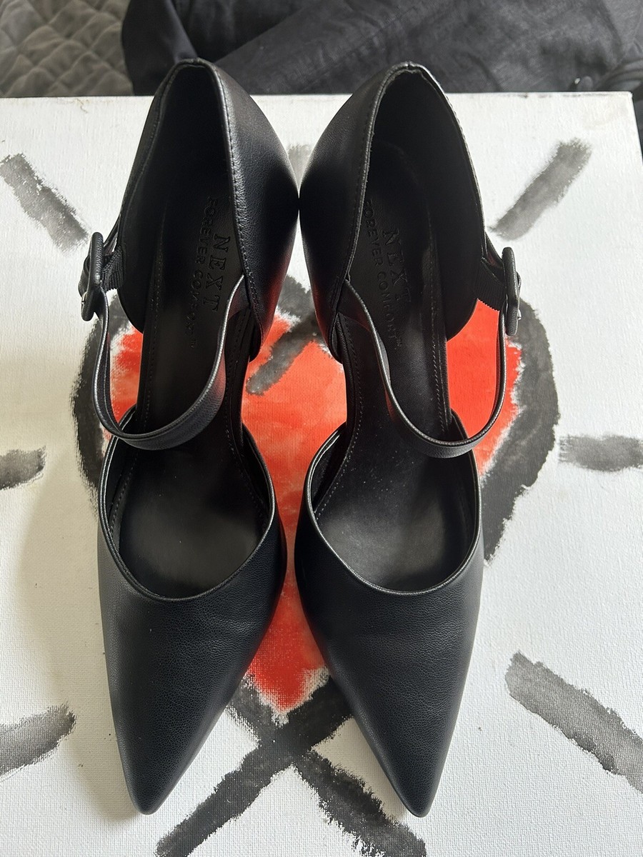 Next Forever Comfort Pointed Black Mary Jane Shoes Size 7/41 (next Sizing)