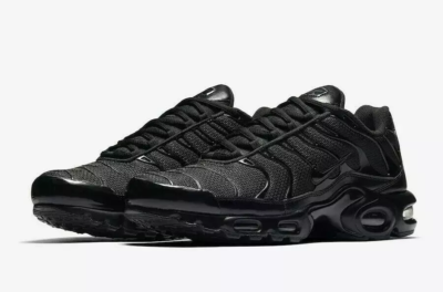 Nike Air Max plus Nike Tn 黒 Black New Nike Air Max Plus TN Men's All black Cool Air Cushion Shoes | eBay