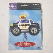 Anagram Jr Shape Foil Balloon POLICE CAR 18 in x 24 in inflated New