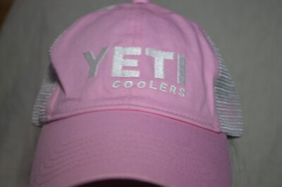 Yeti Coolers Logo Ladies Low Profile Trucker Hat Cap Pink  display picture 2