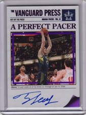 2017-18 Panini Vanguard TJ Leaf Rookie Auto On Card Purple 18/49 Pacers