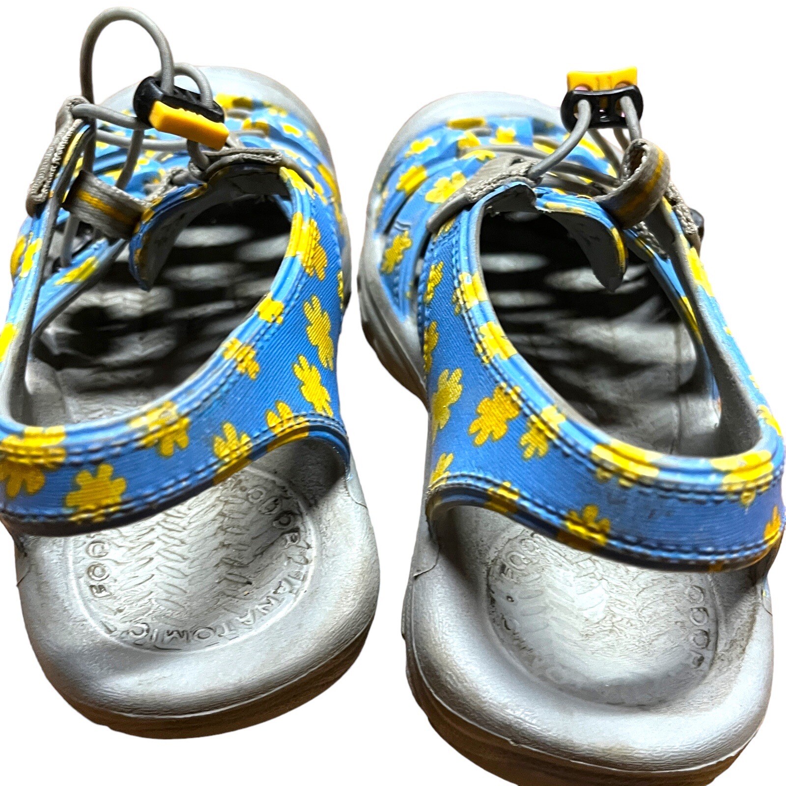 Sandali KEEN giovani taglia 3 gomma escursionismo outdoor acqua sole fiori gialli