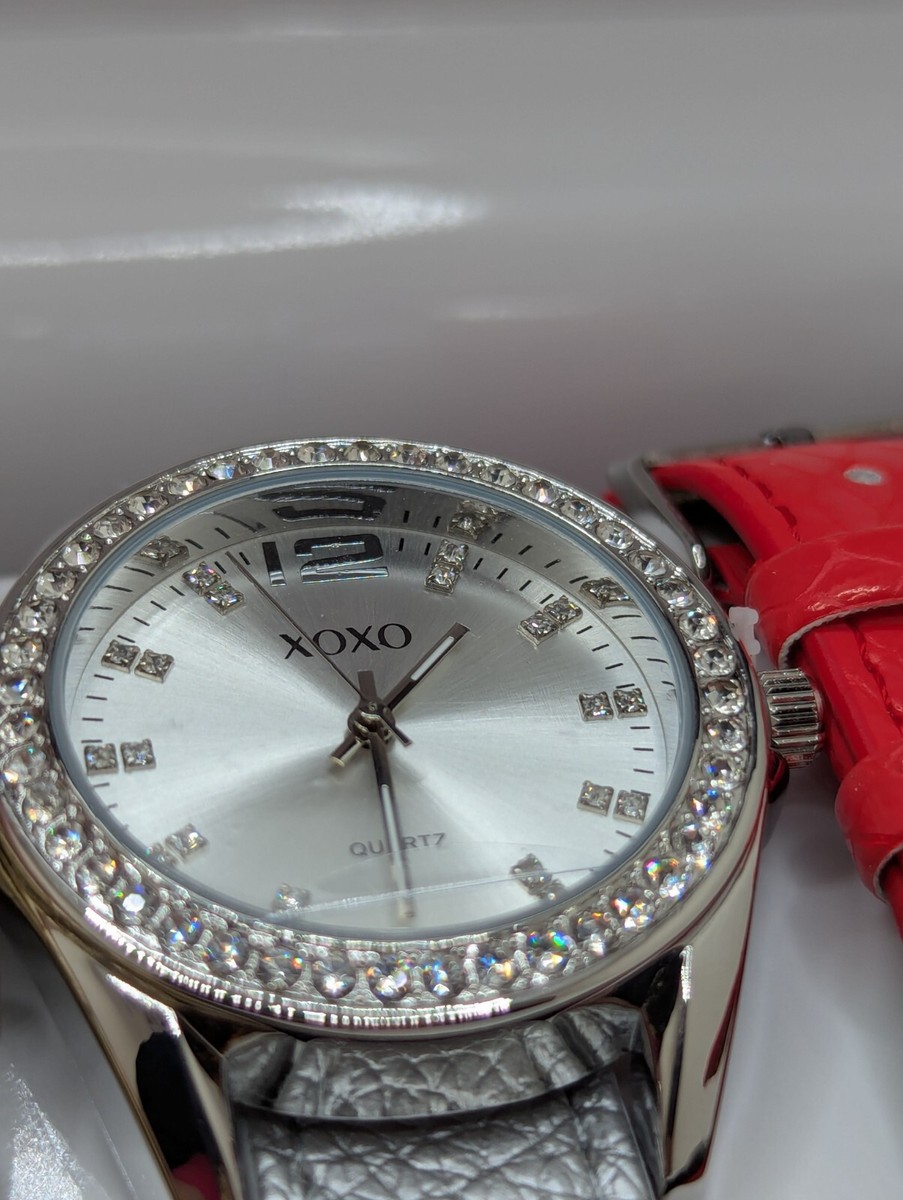 xoxo♥ XOXO Women's XO9062 Silver-Tone Watch with Interchangeable
