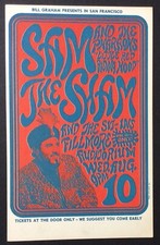NEAR MINT SAM THE SHAM 1966 FILLMORE AUDITORIUM BILL GRAHAM BG 22 POSTCARD