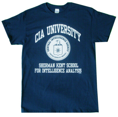 CIA University Official Logo T-Shirt Sherman Kent Central Intelligence Agency 