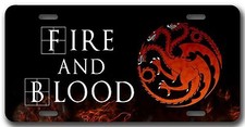 L@@K! House of Targaryen Fire and Blood License Plate - Game of Thrones