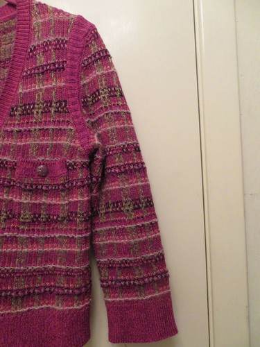 Chanel Pink Multi Cashmere Blend Cardigan Crop Sweater 36 - Picture 5 of 14