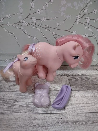 My Little Pony MLP G1 Cotton Candy FF 1983 & 1984 Baby Cotton Candy brush & comb