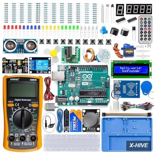 Inventor Lab Starter Kit with Original Arduino Uno R3 REV3 Multimeter ...