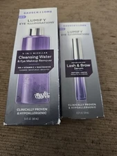 2 Pc Bausch Lumify Eye Illuminations Cleansing Water/Lash Brow Serum(E1)
