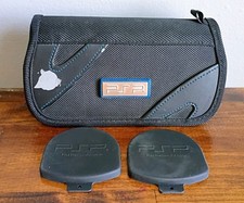 Official Sony PSP Travel Case  2x OEM UMD Silicone Clamshells - Black/Blue Lot