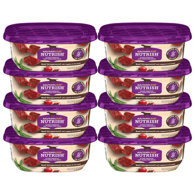 Nutrish Wet Dog Food Tubs, Beef Stroganwoof Recipe, 8 8 Ounce (Pack of 8) 