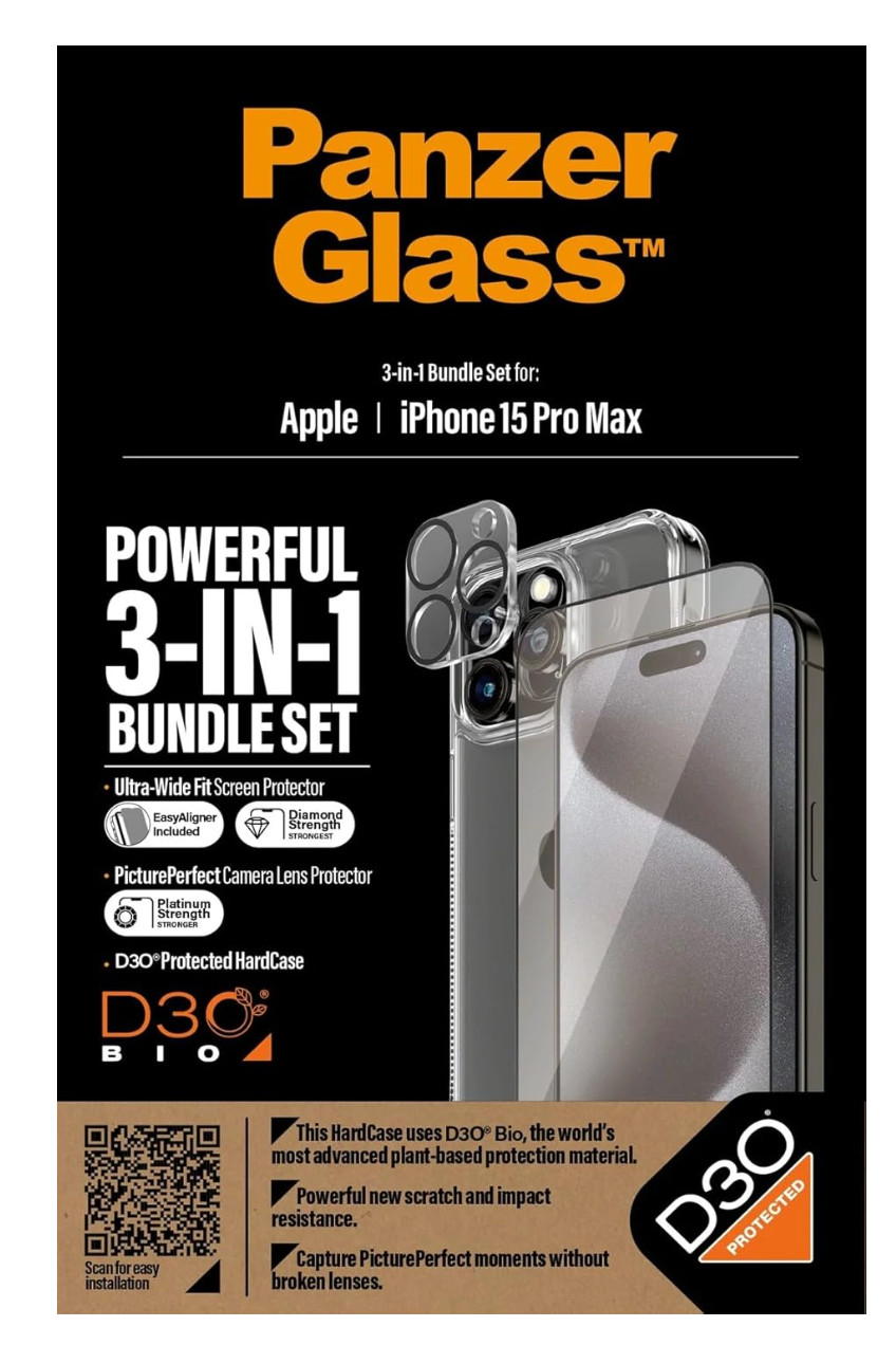 PanzerGlass iPhone 15 Pro Max 2023 6.7"" ULTIMATE PROTECTION Case+Screen+Lens
