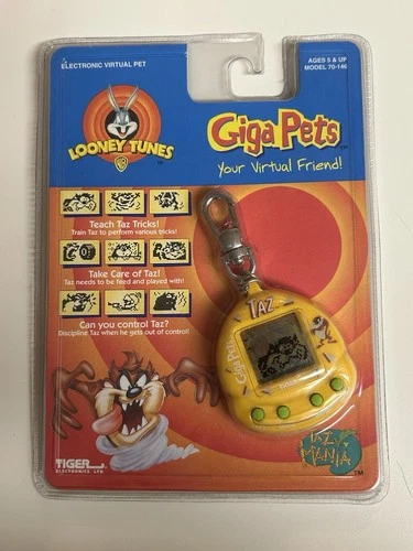 NEW Giga Pets Taz Mania Looney Tunes Tiger Electronics Virtual Tamagotchi Nano