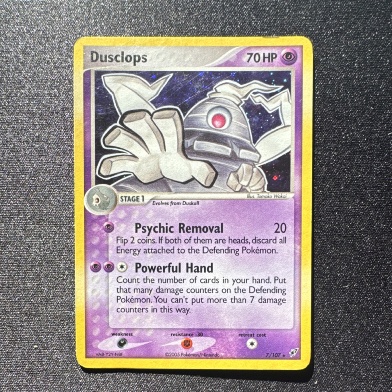 Pokémon TCG Dusclops 7/107 EX Deoxys Holo Rare 70HP Stage 1 Psychic Removal 20