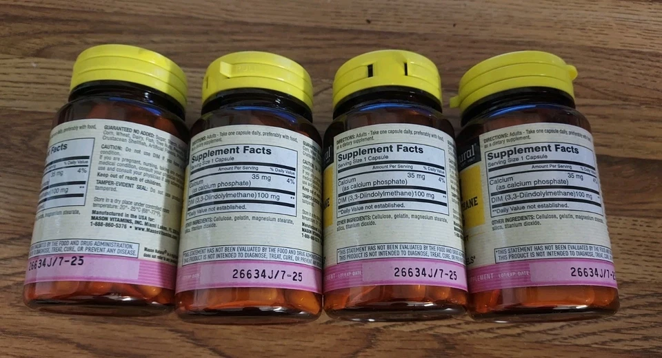 Mason Natural, Diindolilmetano DIM, 100 mg, 60 Cápsulas EE. UU. STOCK Foto 3 de 4