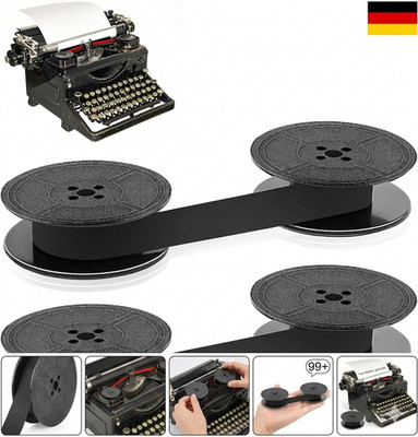 2 Stück Schreibmaschinenband,10M Farbband Schreibmaschine für DIN 2103,DIN 3