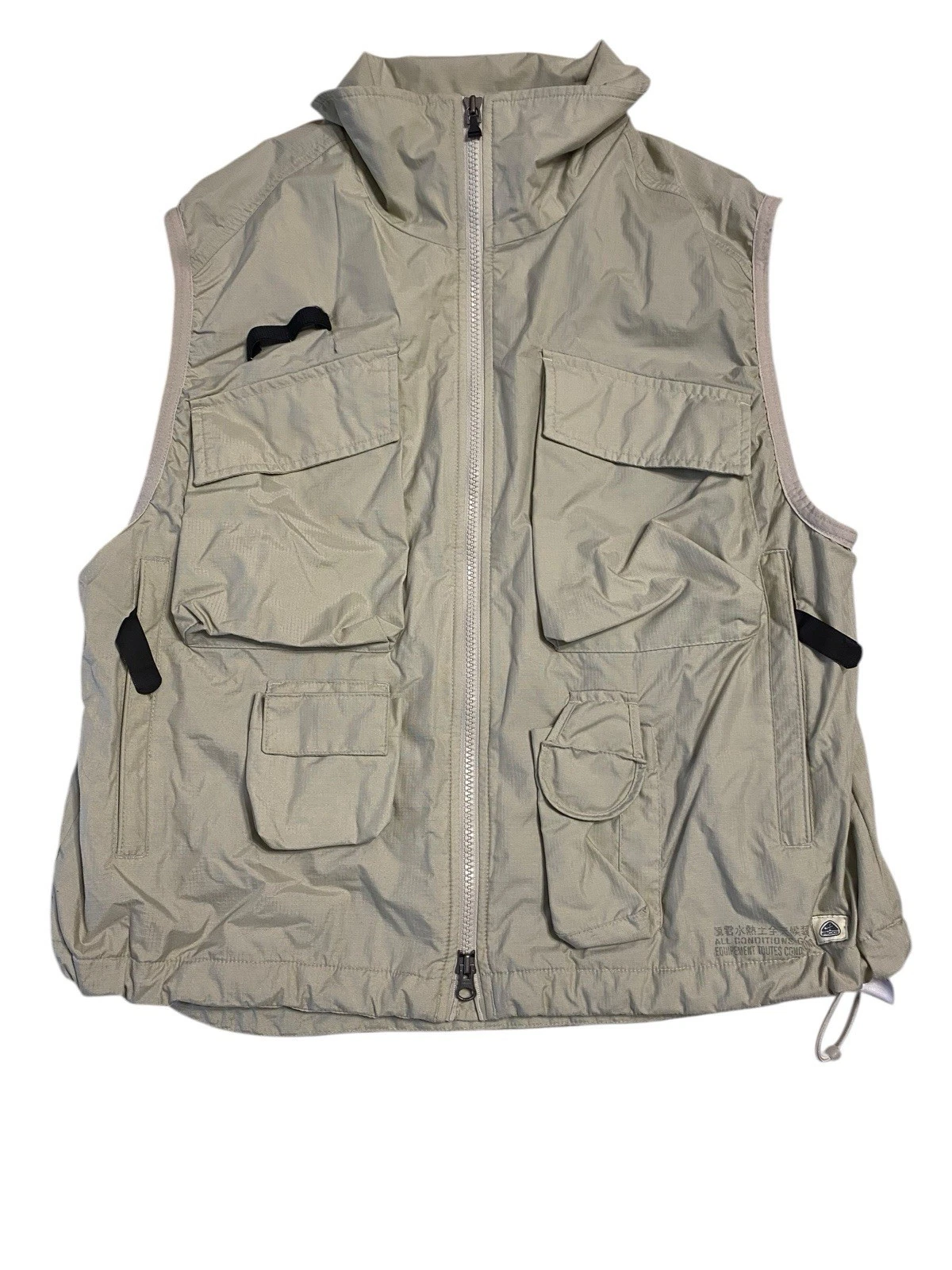 Vtg Nike ACG Storm Clad Utility Vest Men M Beige Techwear Gorpcore Tactical Y2K