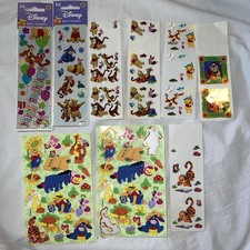 Vintage Disney Winnie the Pooh Bear Eeyore Tigger Sticker Sheet Lot Sandylion