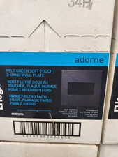 4 Pack Legrand Adorne Felt Green Soft Touch 2-Gang Wall Plate New 