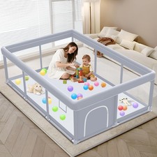 XVISHX 74x50" Baby Playpen Playard - Indoor/Outdoor Infant Toddler Safety Play Y