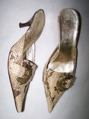 DIVINA SCHUHE N 37 ECHTER PYTHON 100% PYTHON SKIN MADE IN ITALY