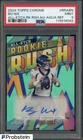 2024 Topps Chrome All-Etch Rookie Aqua Refractor Bo Nix RC AUTO PSA 9 MINT