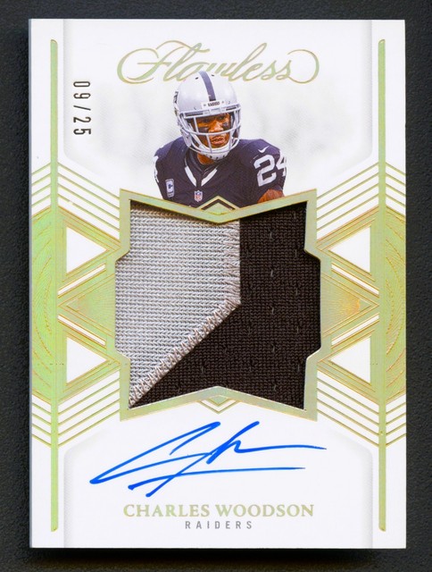 Charles Woodson 2025 Panini Flawless Gold Raiders Patch Auto Autograph /25