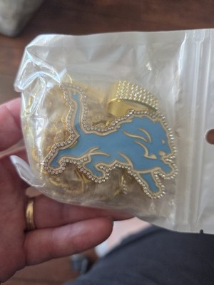 Detroit Lions  Link Chain Luxury Iced Out Crystal 24'' Necklace 5