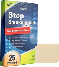 Stop Smoking Nicotine Patches 25 Pack   Step 1, 2  3 Smoking Aid, USA